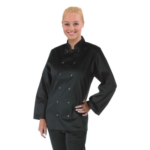 Whites Vegas Chefs Jacket Long Sleeve Black XS