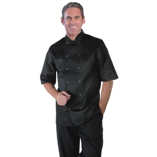 Whites Vegas Chefs Jacket Short Sleeve Black XS