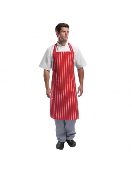 Whites Apron Red And White Stripe