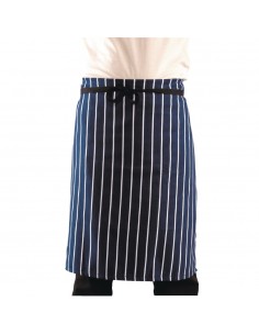 Whites Butchers Waist Apron Blue and White Stripe