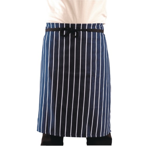 Whites Butchers Waist Apron Blue and White Stripe