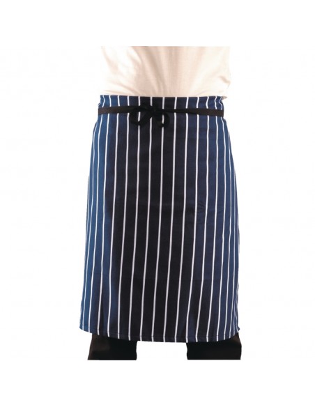 Whites Butchers Waist Apron Blue and White Stripe
