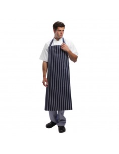 Whites Butchers Apron Navy Stripe Extra Large