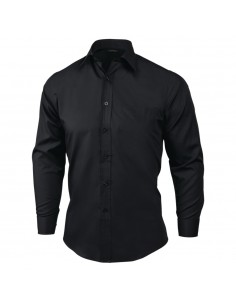 Uniform Works Dress Shirt Long Sleeve Black L