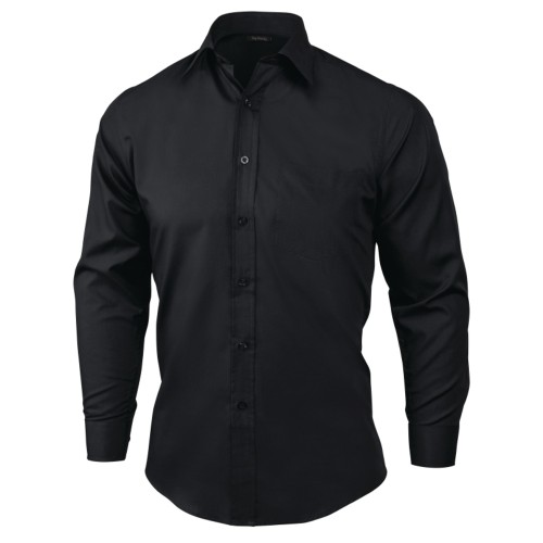Uniform Works Dress Shirt Long Sleeve Black M