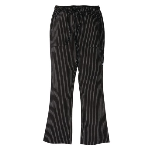 Chef Works Easyfit Pants Black and White Striped L