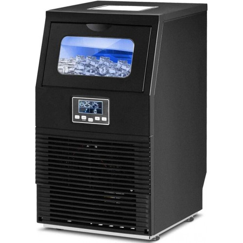 Ice Maker Machine,Commercial Large Electric Ice Cube Maker, Makes 40Kg of Ice Per 24 Hours, Lcd Display Auto Cleaning