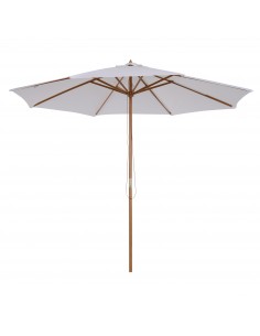 Garden Round Parasol 2.75m Diameter Cream for Home or Commercial use 2