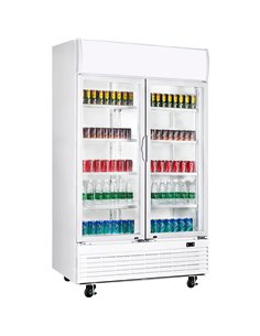 Commercial Bottle cooler 930 litres Ventilated cooling Hinged doors | Stalwart LG1000BF