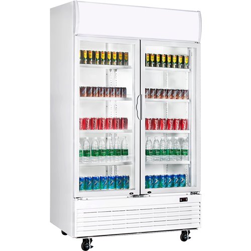Commercial Bottle cooler 930 litres Ventilated cooling Hinged doors | Stalwart LG1000BF