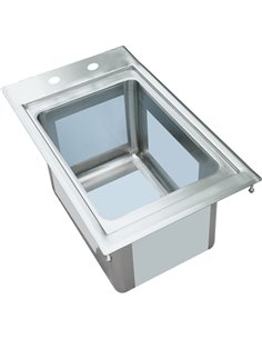 Drop-in Bar Sink 1 bowl Stainless steel | Stalwart DIBS1FB101410