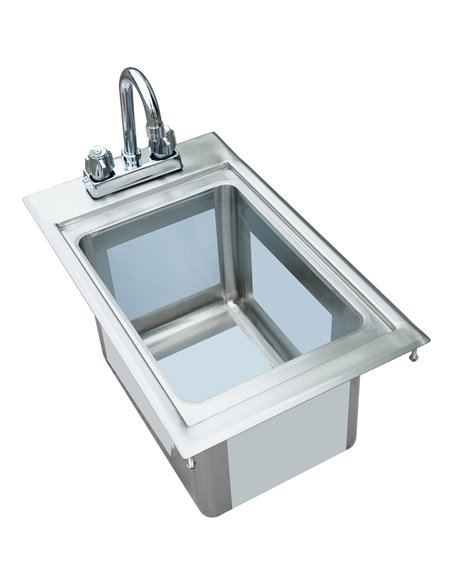 Drop-in Bar Sink 1 bowl Stainless steel | Stalwart DIBS1FB101410 Drop-in Bar Sink 1 bowl Stainless steel | Stalwart DIBS1FB101410