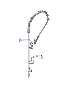 Pre Rinse Spray Unit with Swing faucet Deck mount Single inlet Height 1000mm Stainless steel | Stalwart EQ2803A12