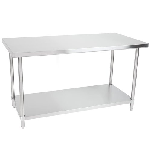 Commercial Work table Stainless steel Bottom shelf 1800x750x900mm | Stalwart WTG750X1800