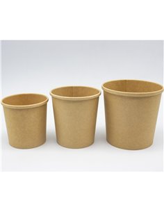 500pcs Kraft Soup Bowl 12oz/354ml PE | Stalwart KSB12OZ 2