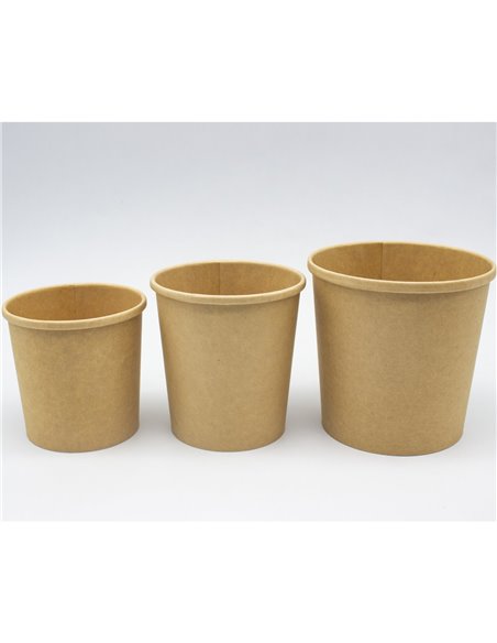 500pcs Kraft Soup Bowl 12oz/354ml PE | Stalwart KSB12OZ