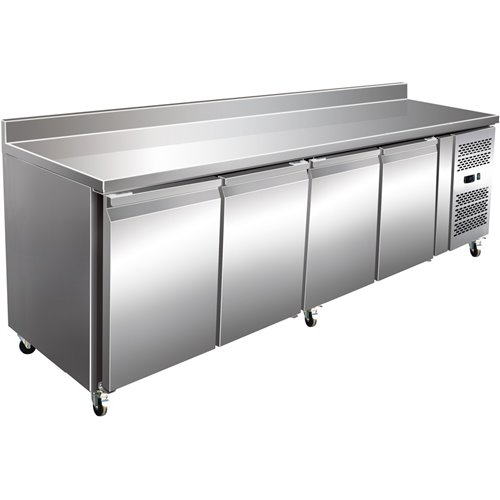 Commercial Freezer Counter with Upstand 4 doors Depth 600mm | Stalwart FS42V