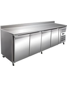 Commercial Freezer Counter with Upstand 4 doors Depth 700mm | Stalwart FG42V