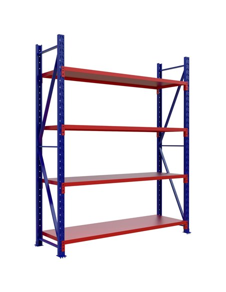 1m Wide Racking Wide Span Warehouse Racking Starter Unit 2000x600x2500mm 4 Shelves ...