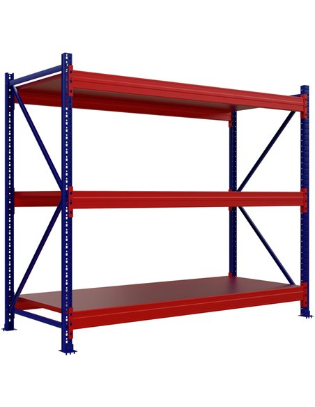 1m Wide Racking Wide Span Warehouse Racking Starter Unit 2400x1000x2000mm 3 Shelves ...