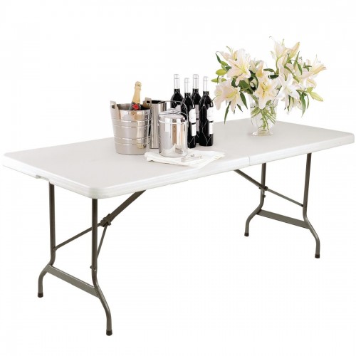 Bolero 6ft White Rectangular Table,...