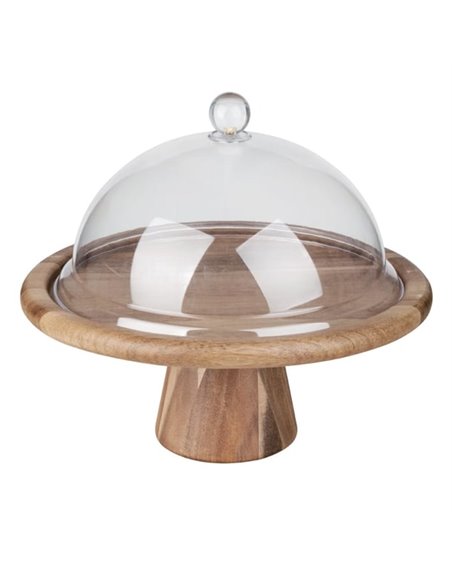 Olympia Acacia Cake Stand 305(Ø) x 127(H)mm