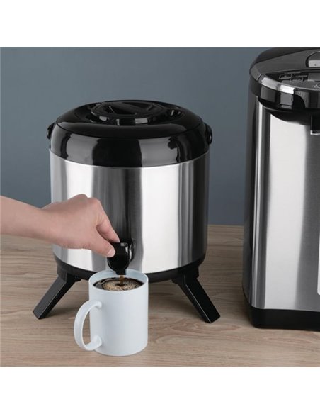 Olympia Stainless Steel Double-Wall Beverage Dispenser 6Ltr