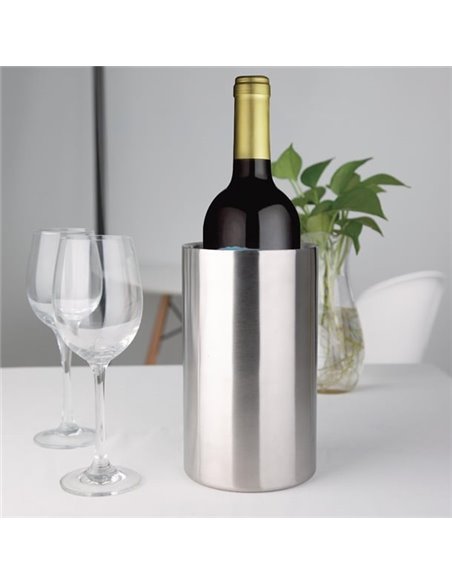 Olympia Brushed Stainless Steel Wine And Champagne Cooler