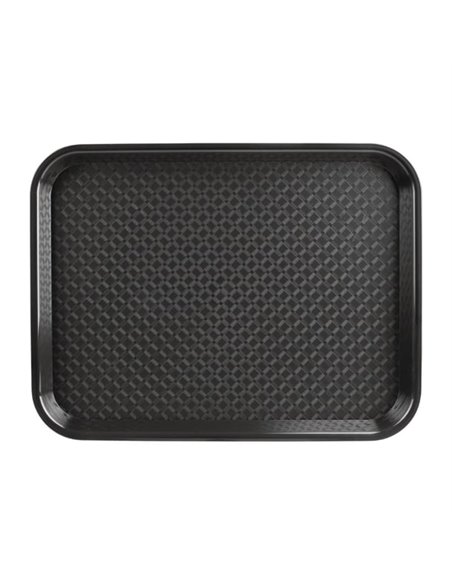 Olympia Kristallon Polypropylene Fast Food Tray Black Large 450mm