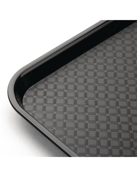 Olympia Kristallon Polypropylene Fast Food Tray Black Large 450mm