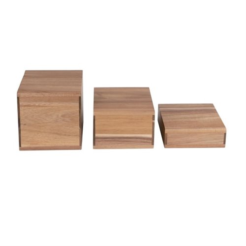 Olympia Acacia Riser Blocks 50/100/150(H)mm (Set of 3)