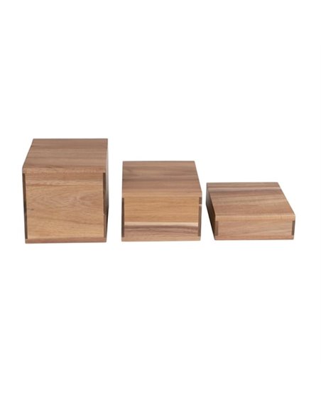 Olympia Acacia Riser Blocks 50/100/150(H)mm (Set of 3)