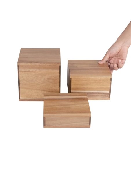 Olympia Acacia Riser Blocks 50/100/150(H)mm (Set of 3)