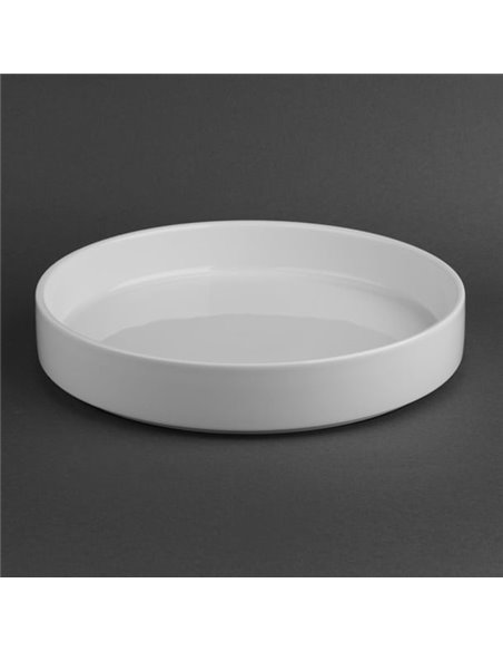 Olympia Whiteware Flat Walled Bowl - 270mm 10 2/3" (Box of 4)