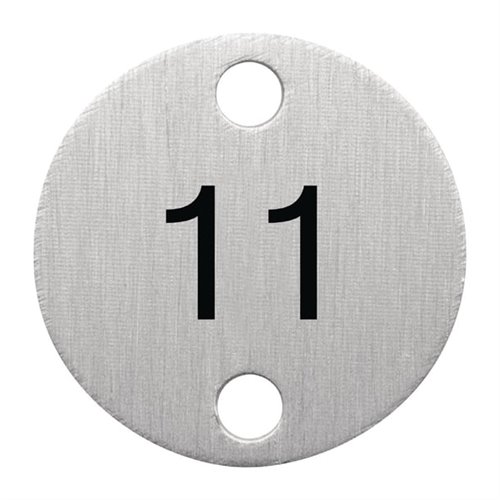 Olympia Table Numbers Silver (11-15)
