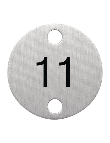Olympia Table Numbers Silver (11-15)