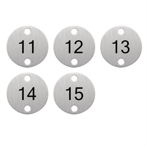 Olympia Table Numbers Silver (11-15)