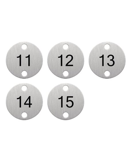 Olympia Table Numbers Silver (11-15)