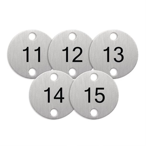Olympia Table Numbers Silver (11-15)