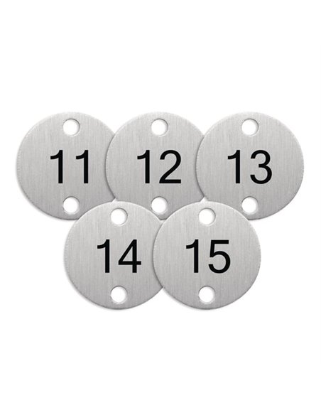 Olympia Table Numbers Silver (11-15)