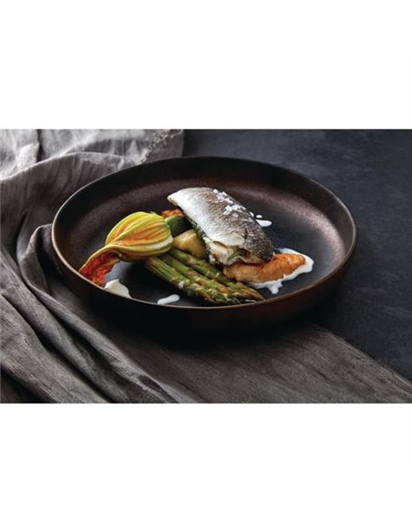 Olympia Ochre Flat Bowls 210mm 700ml (Pack of 6)