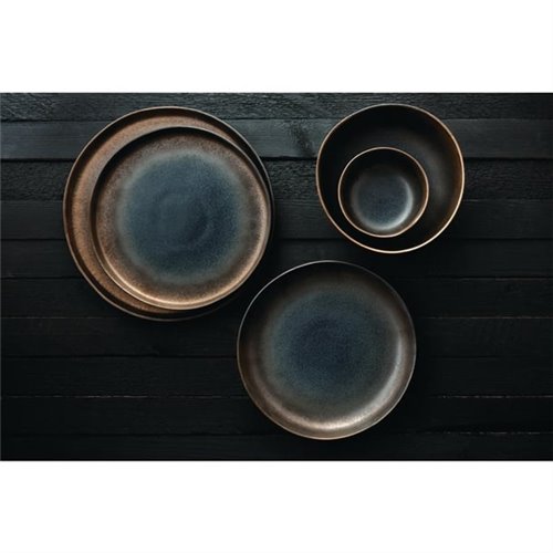 Olympia Ochre Flat Bowls 210mm 700ml (Pack of 6)