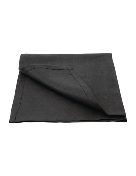 Olympia Linen Table Napkin Black 400x400mm (Pack of 12)