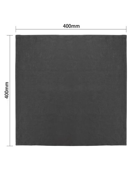 Olympia Linen Table Napkin Black 400x400mm (Pack of 12)