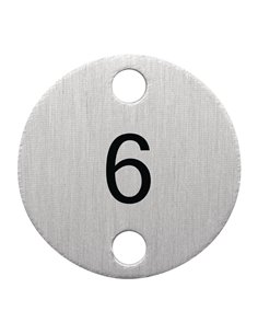 Olympia Table Numbers Silver (6-10)