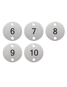 Olympia Table Numbers Silver (6-10) 2