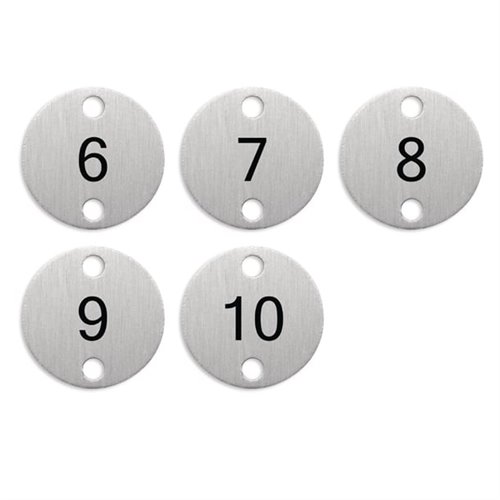 Olympia Table Numbers Silver (6-10)