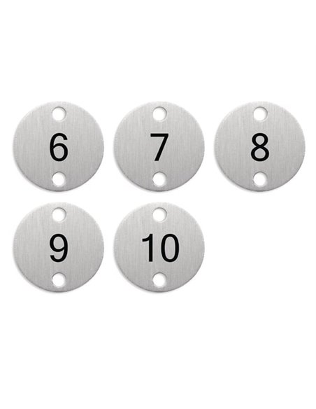 Olympia Table Numbers Silver (6-10)