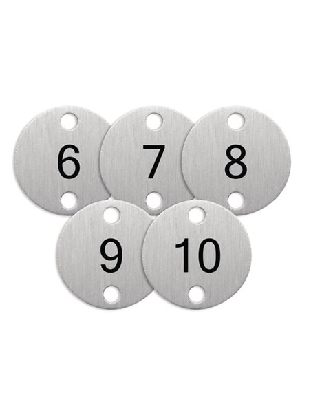 Olympia Table Numbers Silver (6-10)