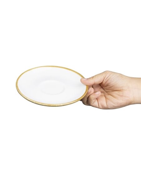 Olympia Kiln 230ml Cup Saucer Chalk 140mm (Pack of 6)